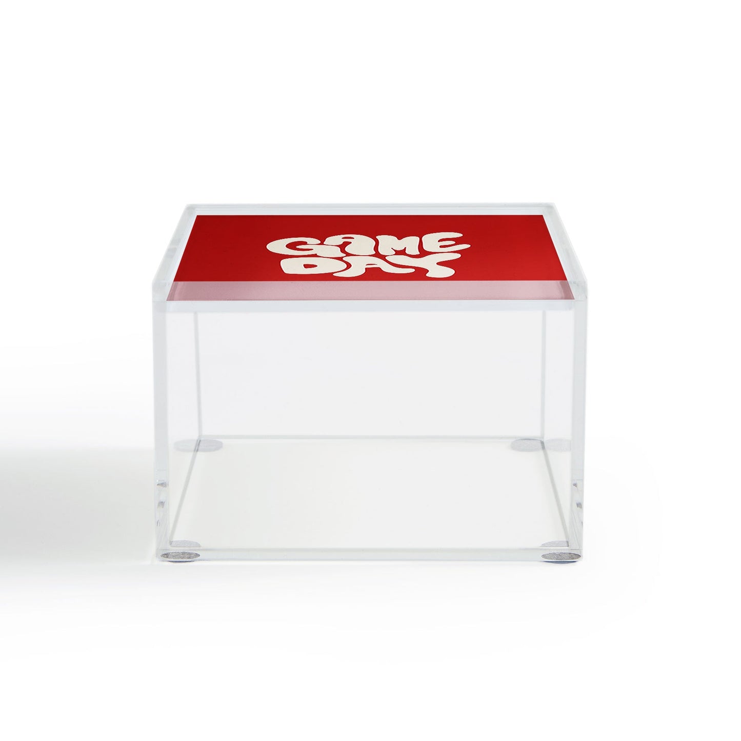 DENY Designs Gameday Red and White 1 Acrylic Box