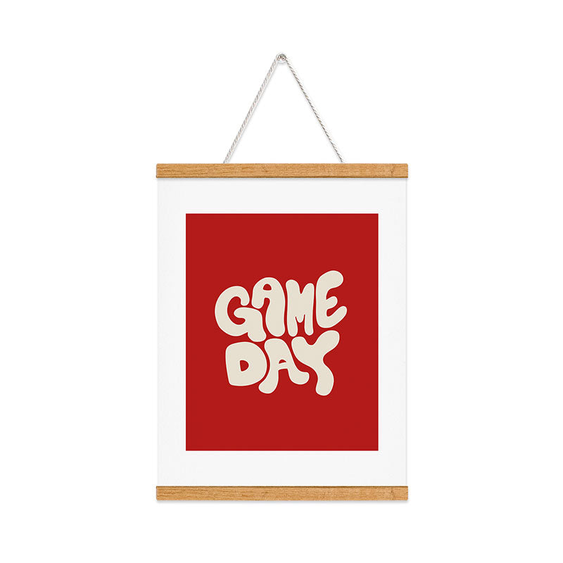 DENY Designs Gameday Red and White 1 Art Print