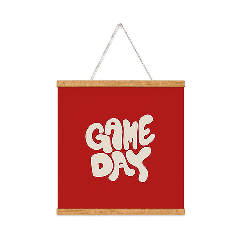 DENY Designs Gameday Red and White 1 Art Print