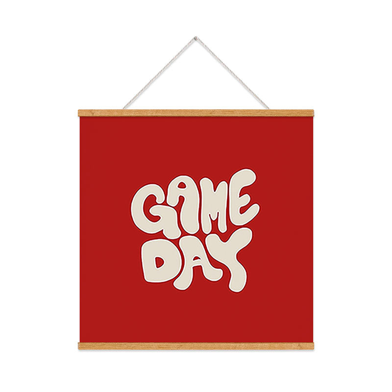 DENY Designs Gameday Red and White 1 Art Print