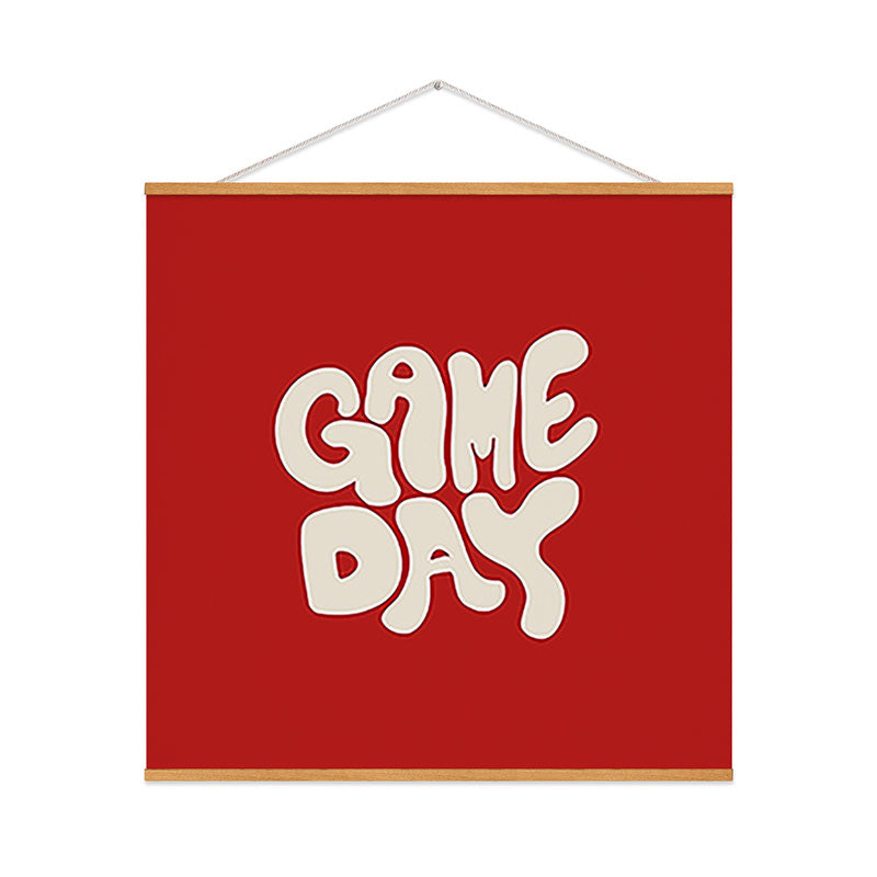 DENY Designs Gameday Red and White 1 Art Print