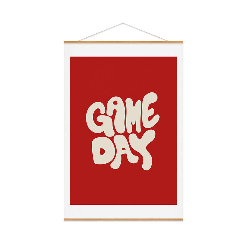 DENY Designs Gameday Red and White 1 Art Print