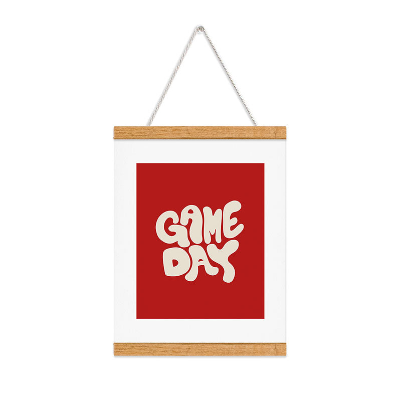 DENY Designs Gameday Red and White 1 Art Print