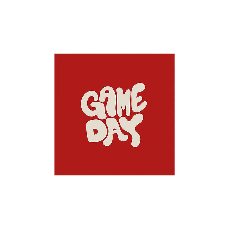 DENY Designs Gameday Red and White 1 Art Print
