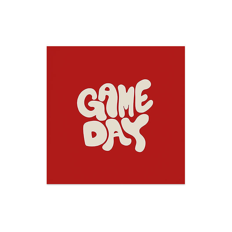 DENY Designs Gameday Red and White 1 Art Print