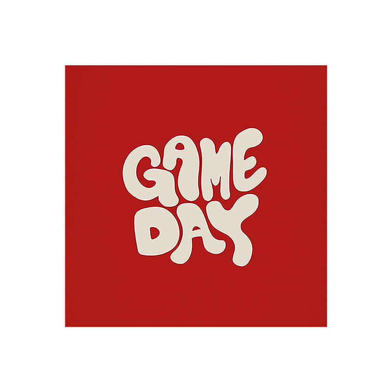 DENY Designs Gameday Red and White 1 Art Print
