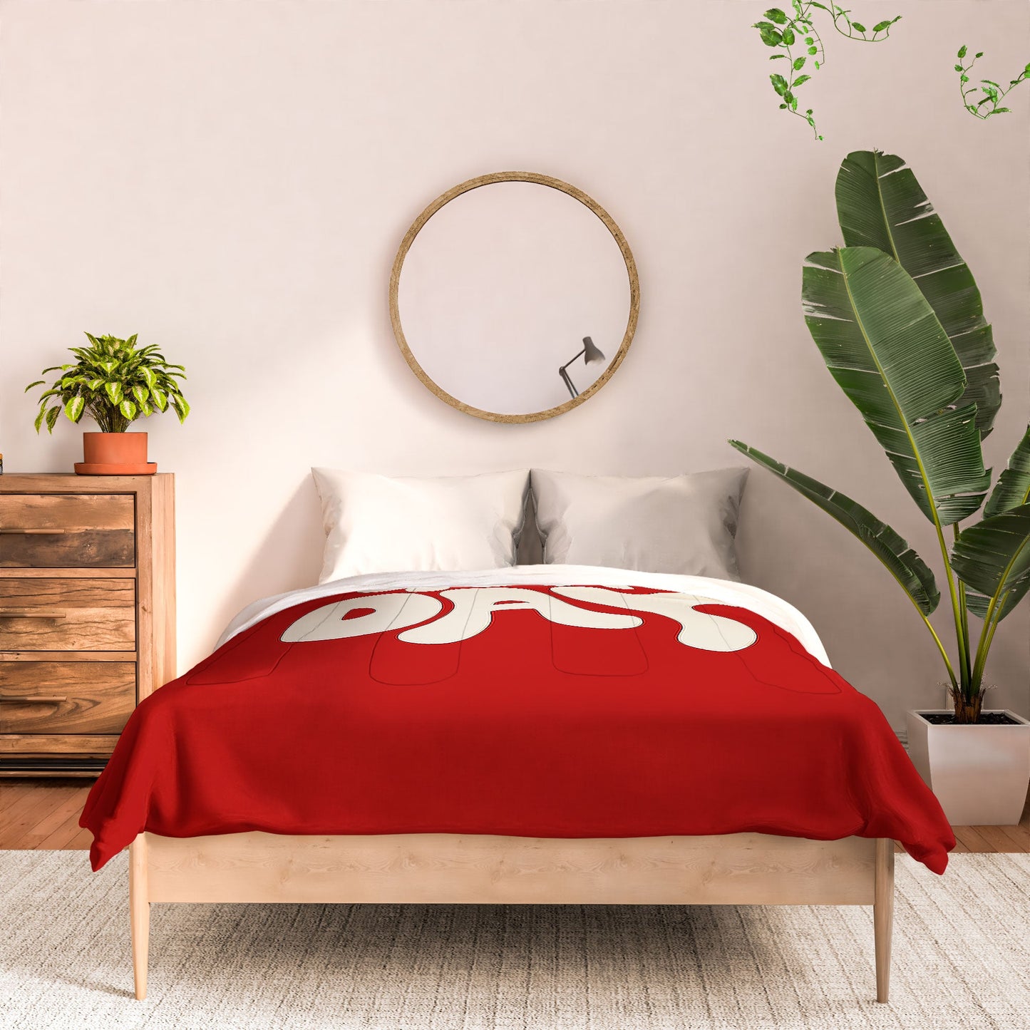DENY Designs Gameday Red and White 1 Comforter