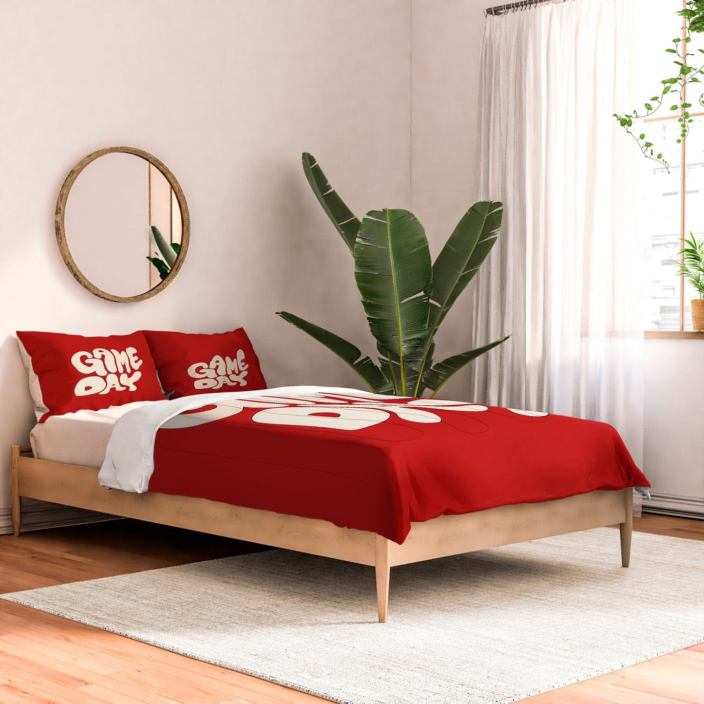 DENY Designs Gameday Red and White 1 Comforter
