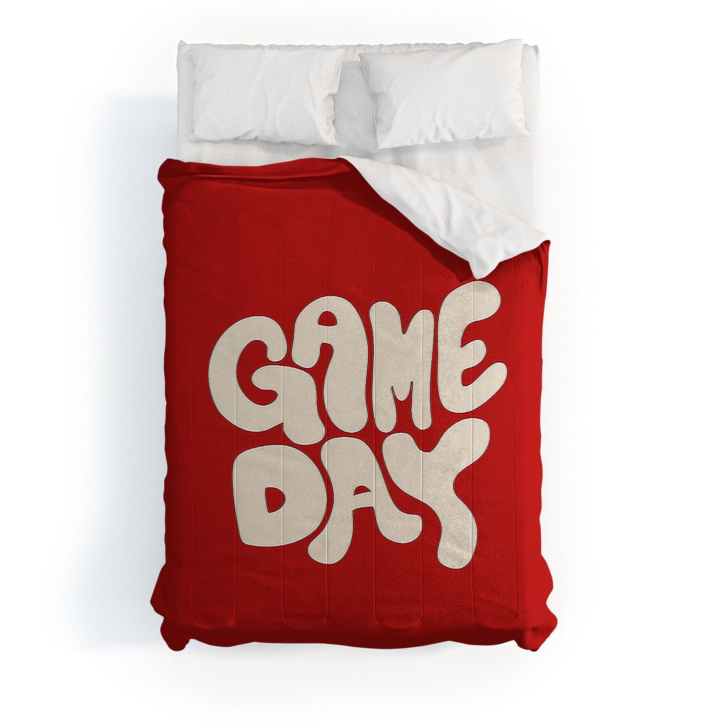 DENY Designs Gameday Red and White 1 Comforter