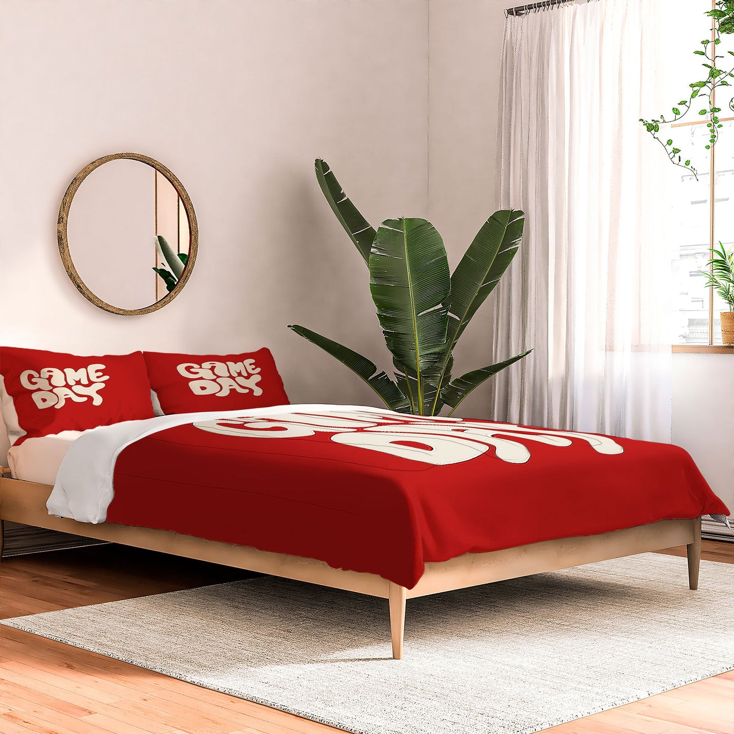 DENY Designs Gameday Red and White 1 Comforter