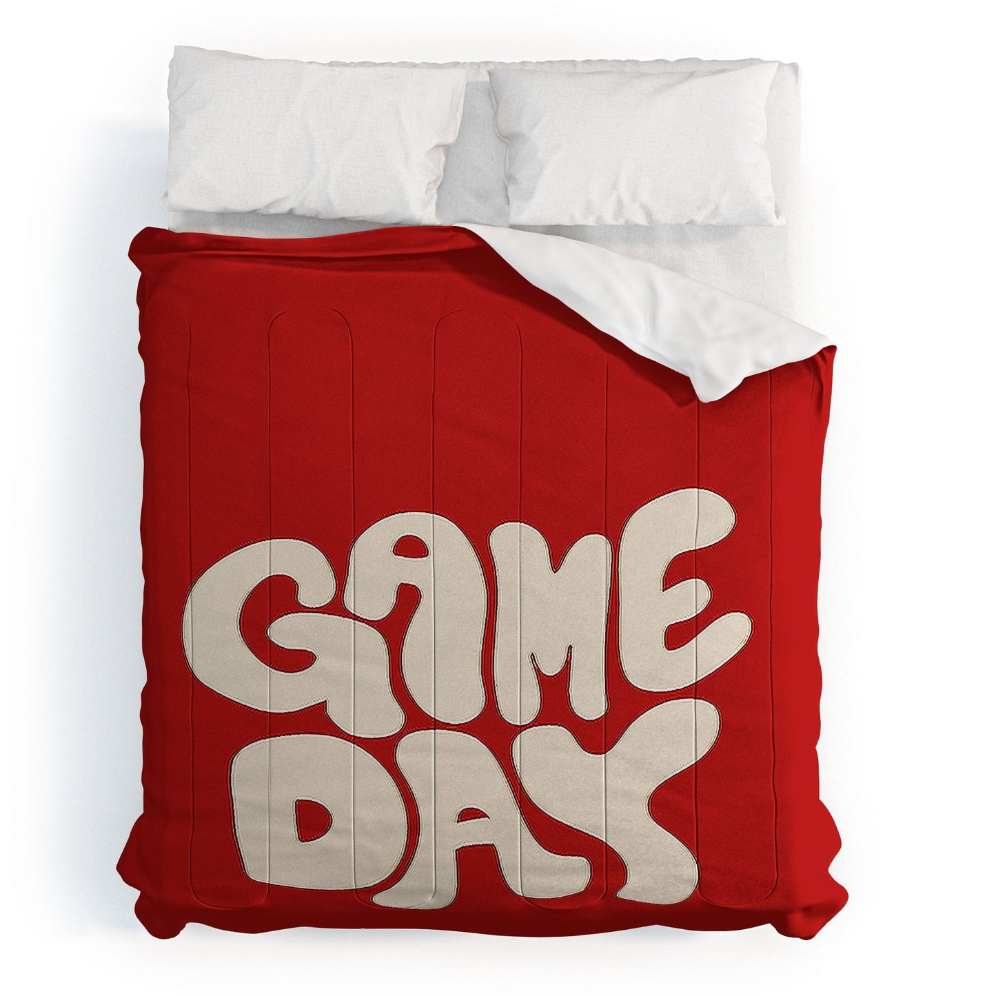 DENY Designs Gameday Red and White 1 Comforter