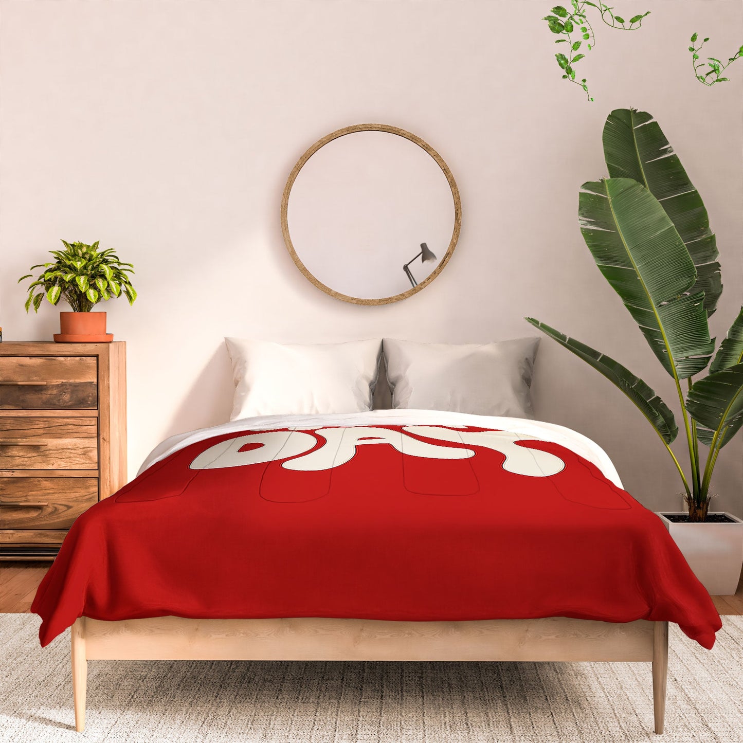 DENY Designs Gameday Red and White 1 Comforter