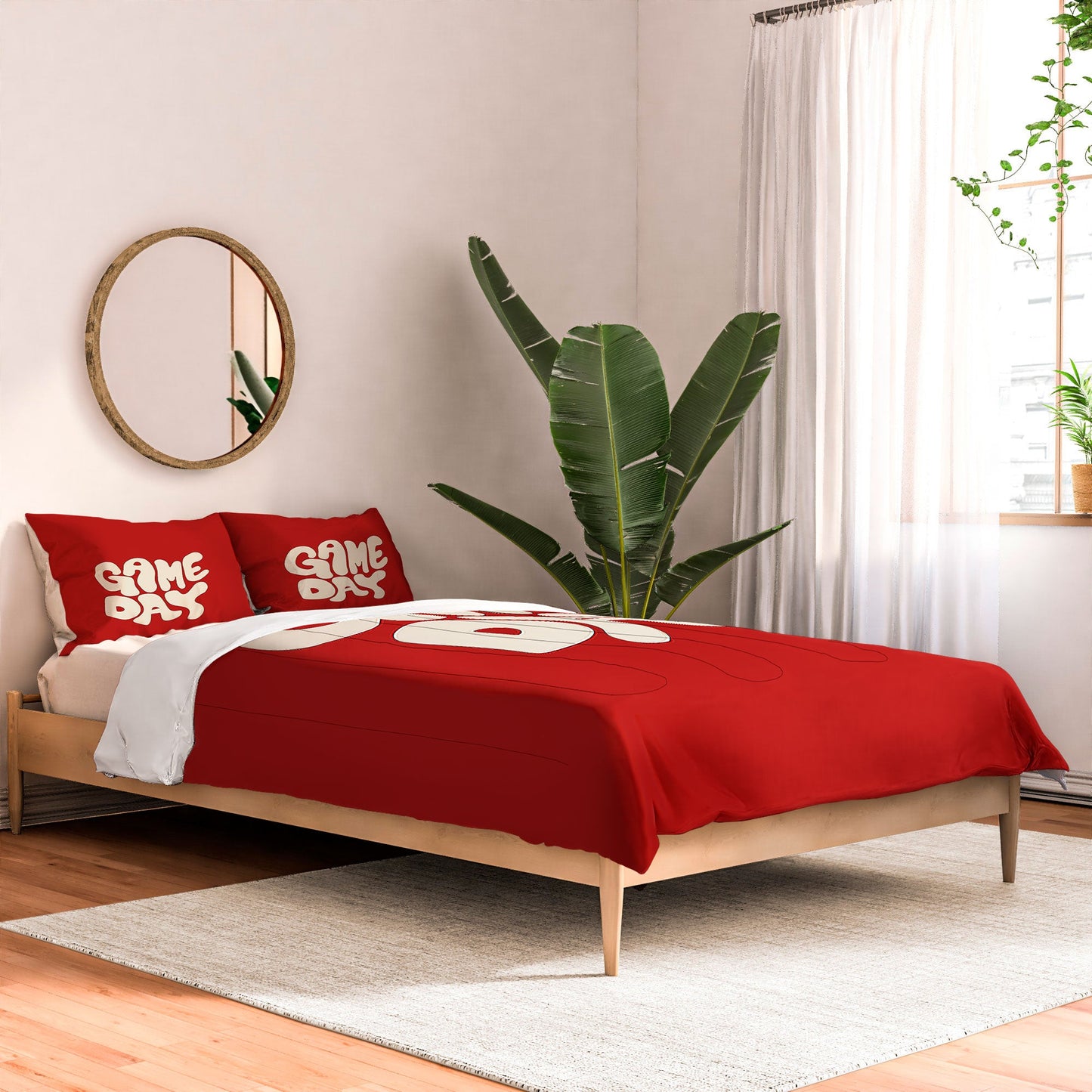 DENY Designs Gameday Red and White 1 Comforter