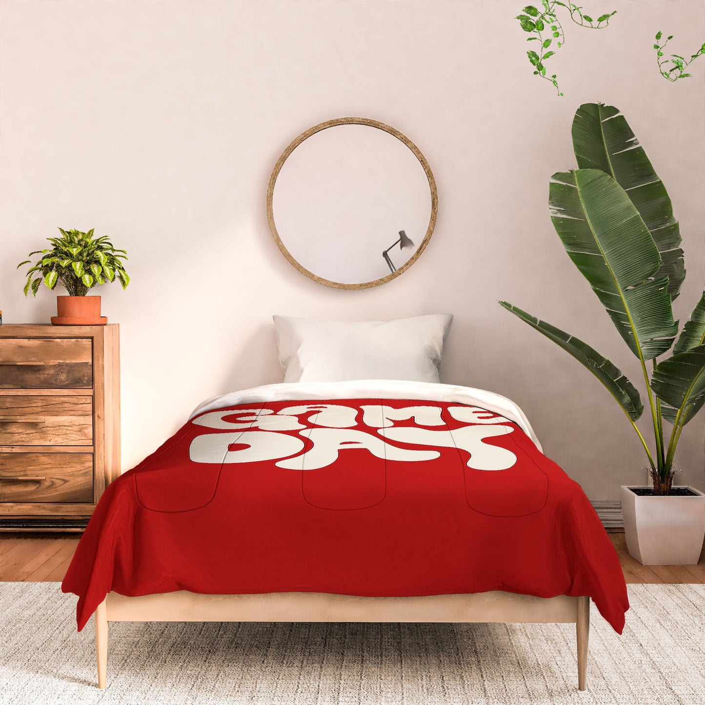 DENY Designs Gameday Red and White 1 Comforter