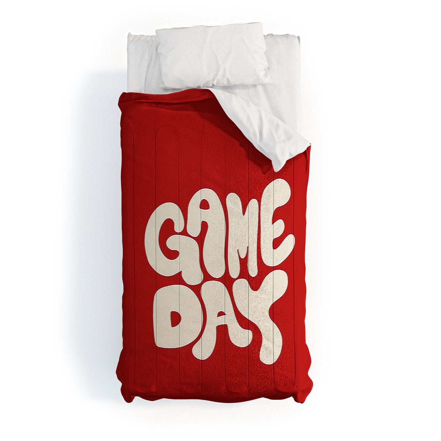 DENY Designs Gameday Red and White 1 Comforter