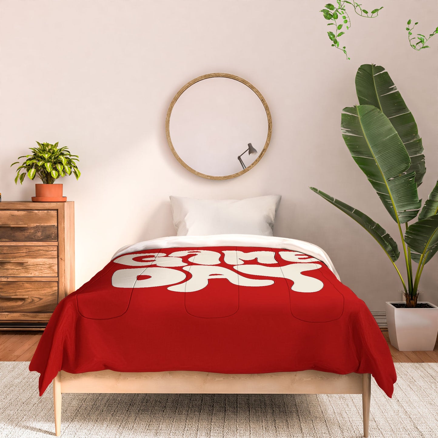 DENY Designs Gameday Red and White 1 Comforter