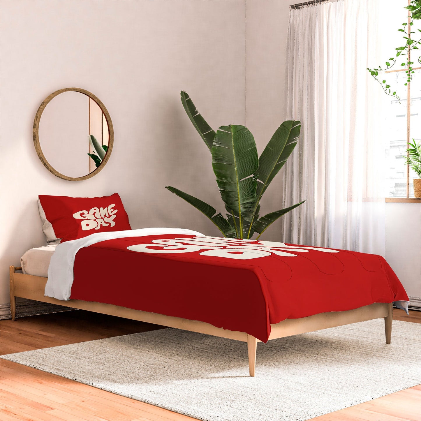 DENY Designs Gameday Red and White 1 Comforter