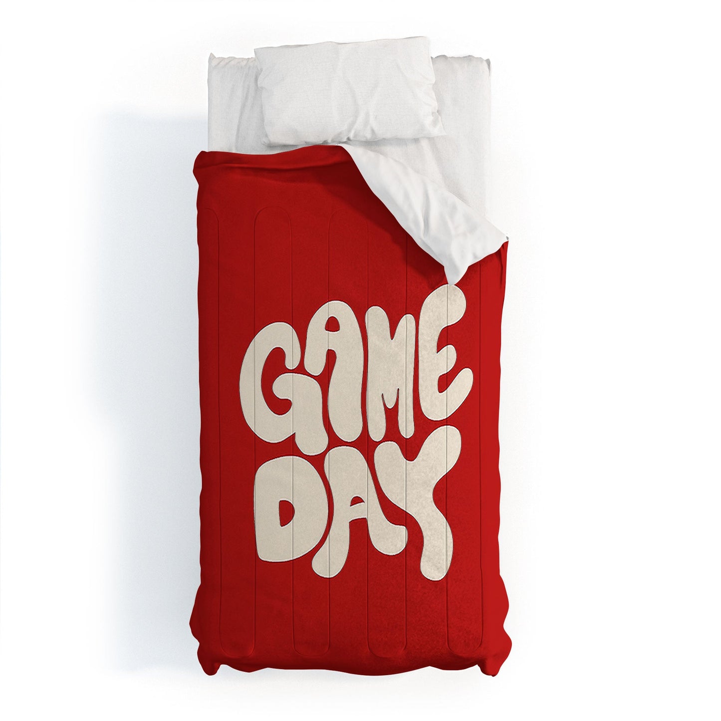 DENY Designs Gameday Red and White 1 Comforter