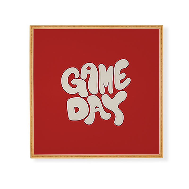DENY Designs Gameday Red and White 1 Framed Wall Art