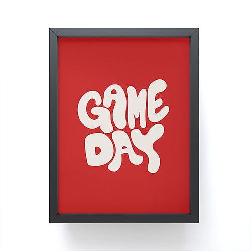 DENY Designs Gameday Red and White 1 Framed Mini Art Print