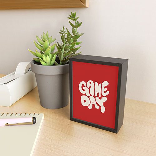 DENY Designs Gameday Red and White 1 Framed Mini Art Print