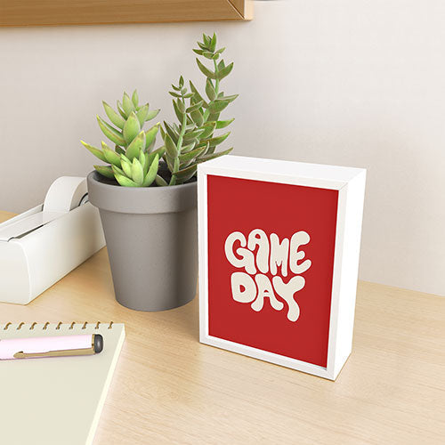 DENY Designs Gameday Red and White 1 Framed Mini Art Print
