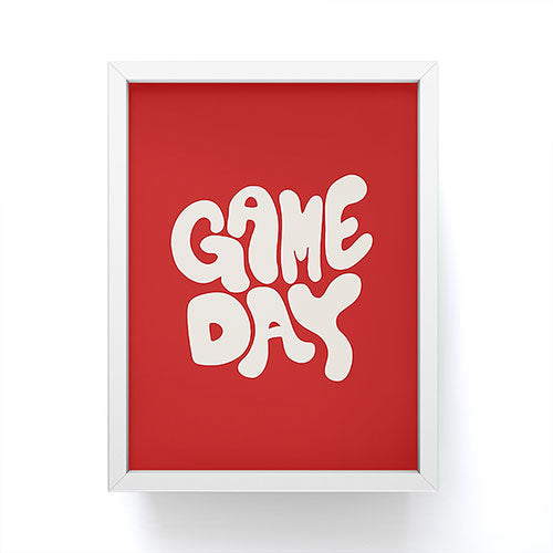 DENY Designs Gameday Red and White 1 Framed Mini Art Print