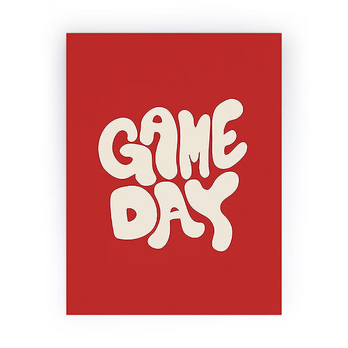 DENY Designs Gameday Red and White 1 Mini Art Print