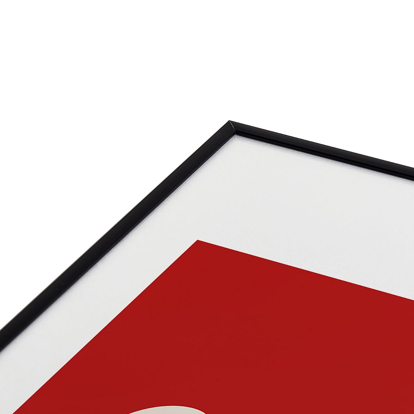 DENY Designs Gameday Red and White 1 Metal Framed Art Print