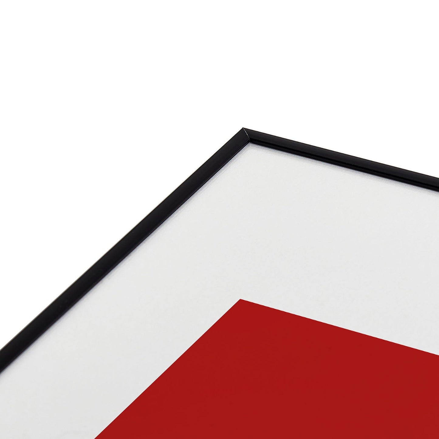 DENY Designs Gameday Red and White 1 Metal Framed Art Print