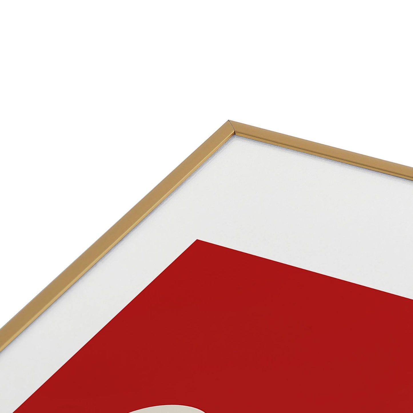 DENY Designs Gameday Red and White 1 Metal Framed Art Print