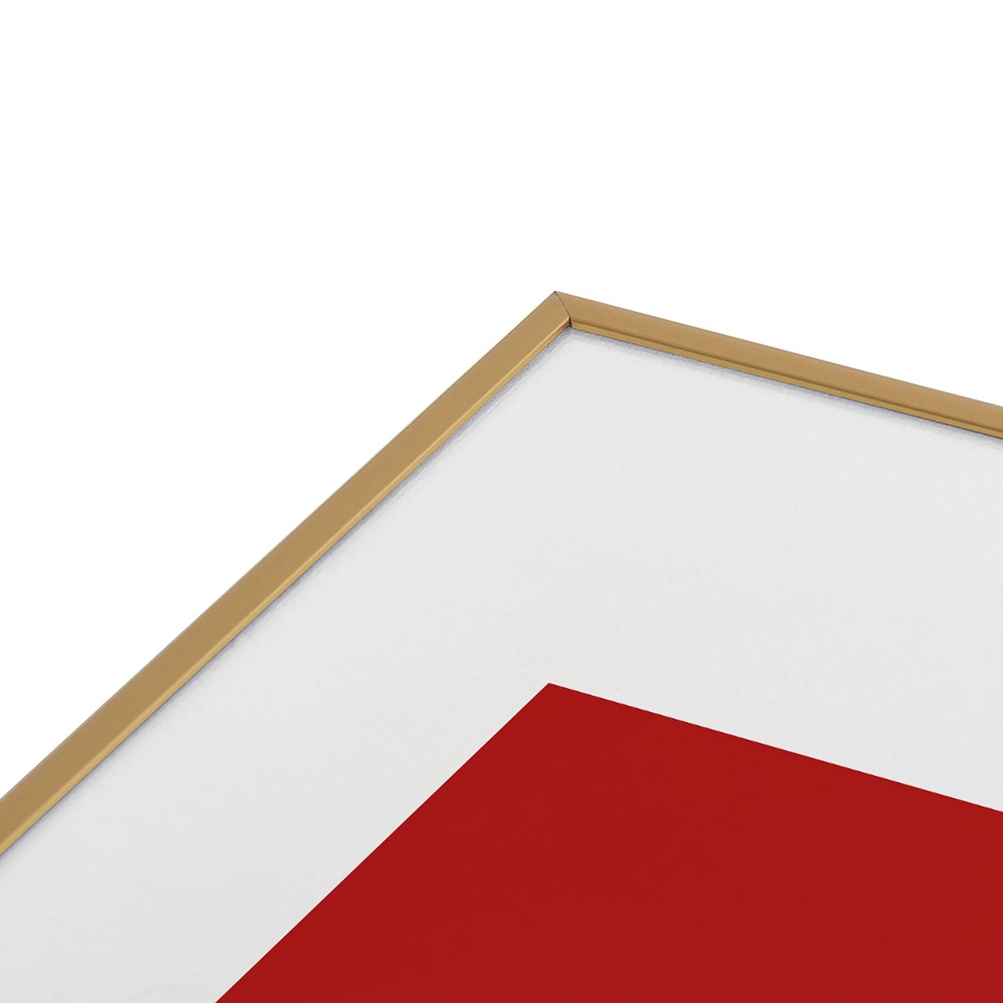 DENY Designs Gameday Red and White 1 Metal Framed Art Print