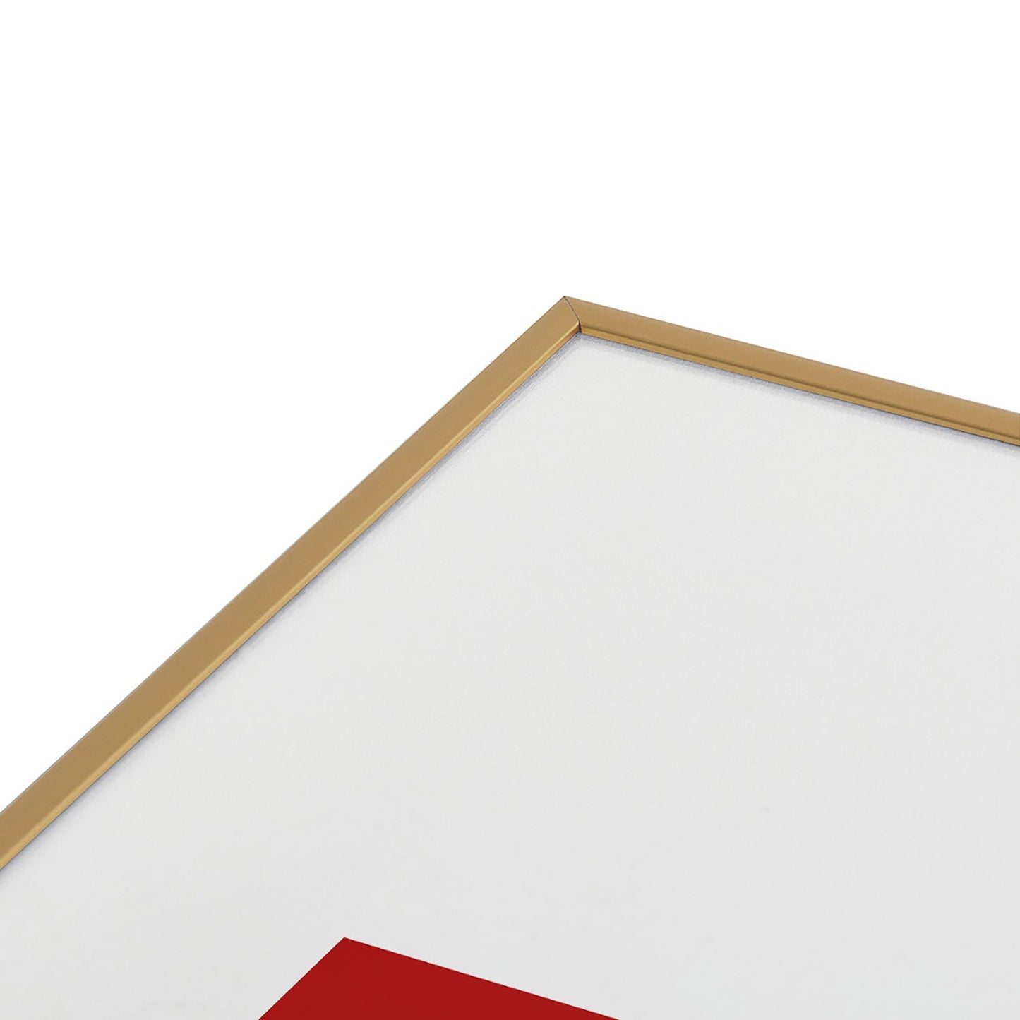 DENY Designs Gameday Red and White 1 Metal Framed Art Print