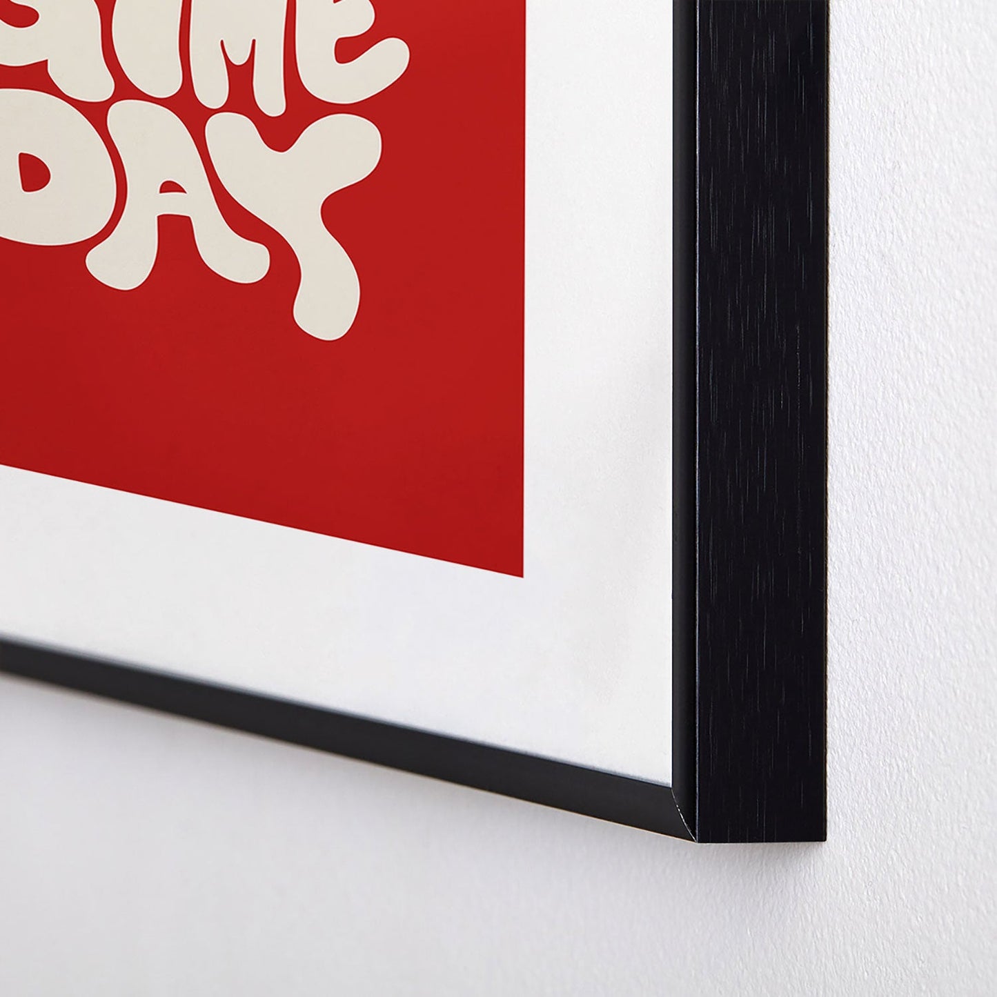 DENY Designs Gameday Red and White 1 Metal Framed Art Print