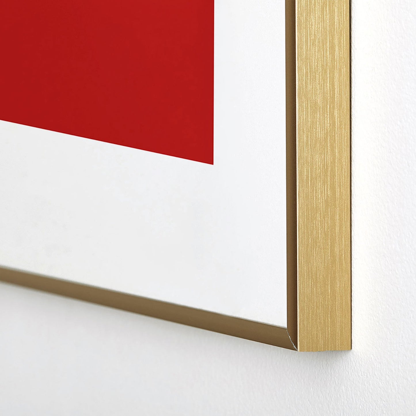 DENY Designs Gameday Red and White 1 Metal Framed Art Print