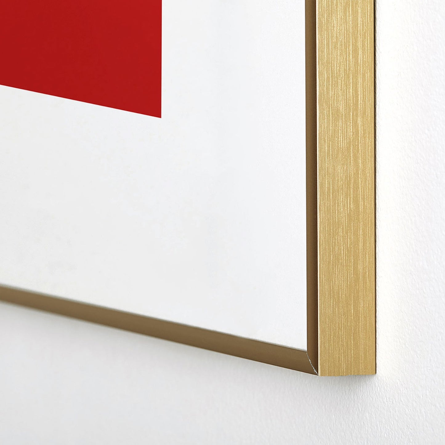 DENY Designs Gameday Red and White 1 Metal Framed Art Print