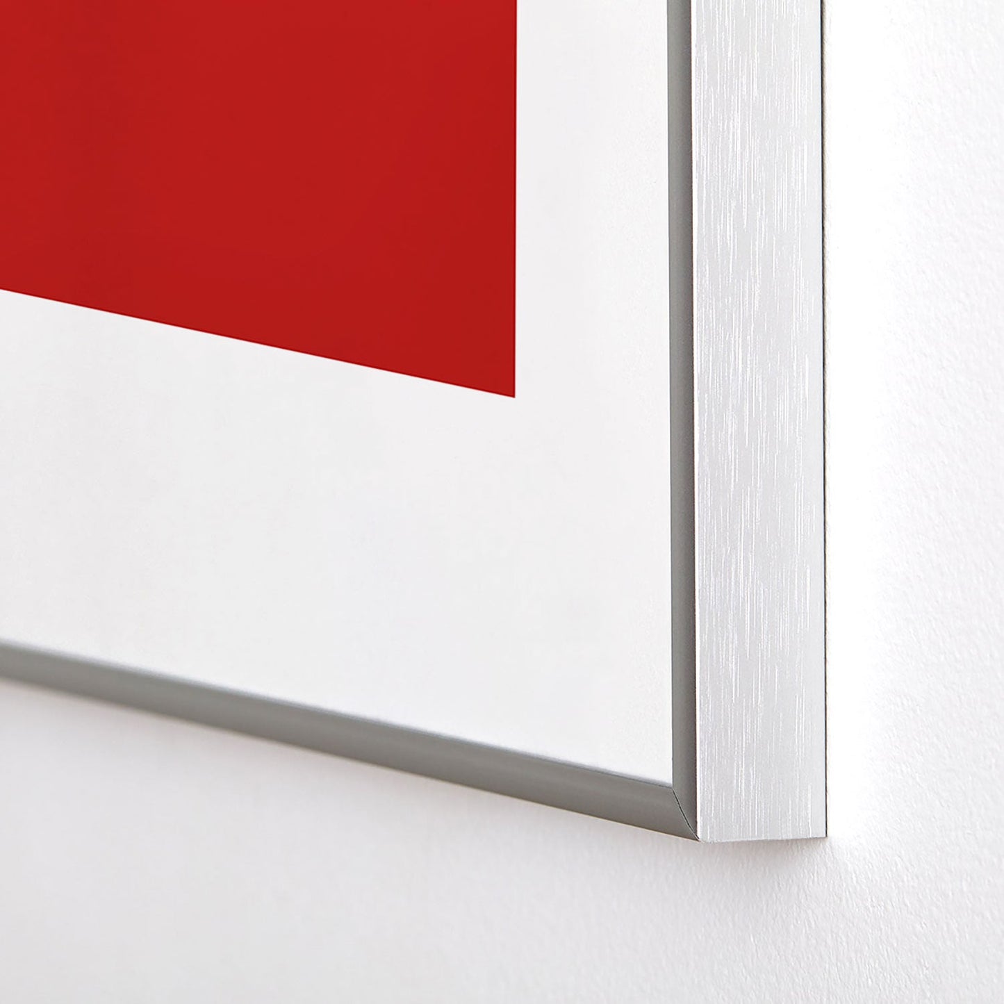 DENY Designs Gameday Red and White 1 Metal Framed Art Print