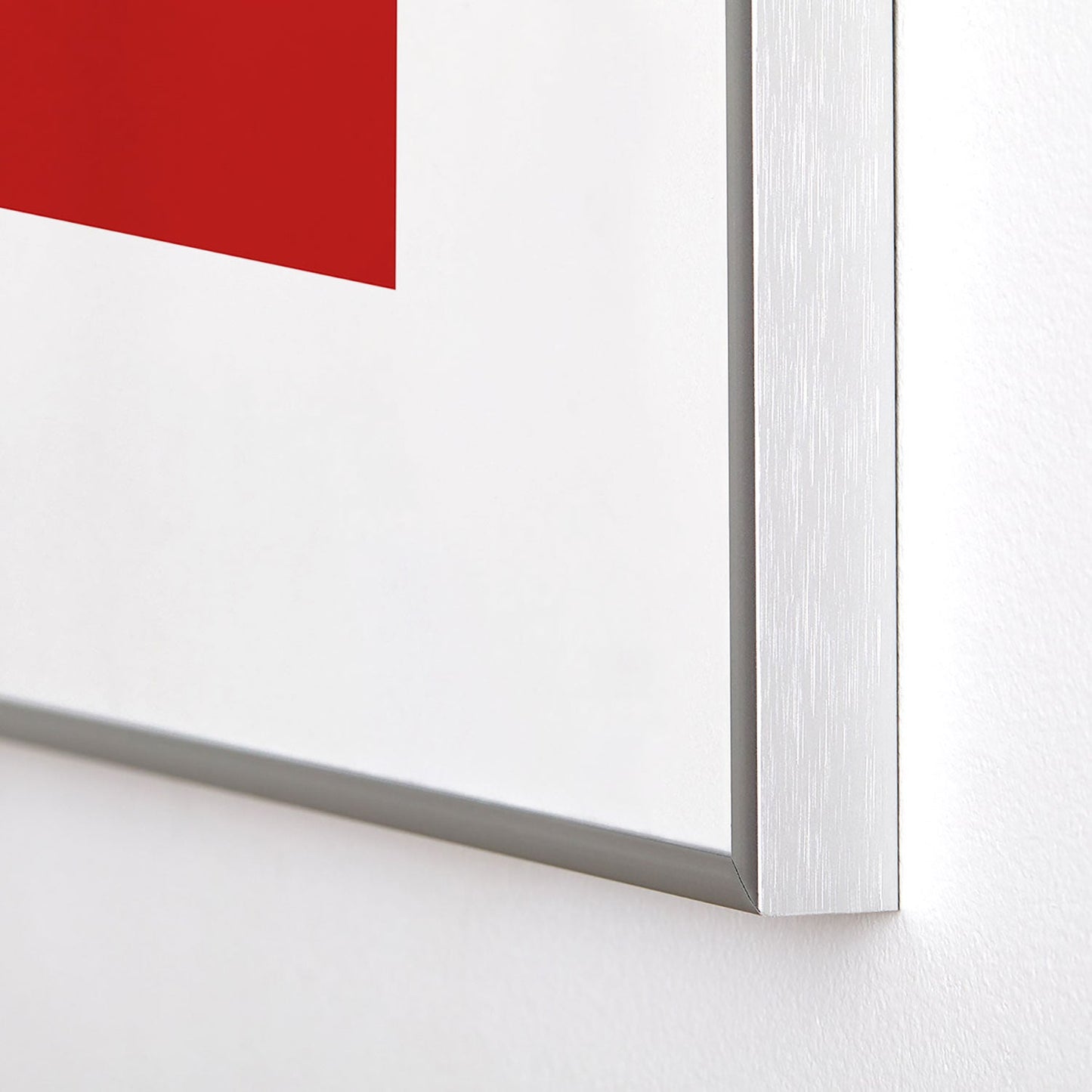 DENY Designs Gameday Red and White 1 Metal Framed Art Print