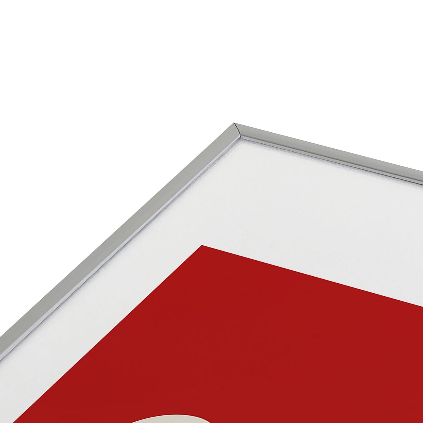 DENY Designs Gameday Red and White 1 Metal Framed Art Print