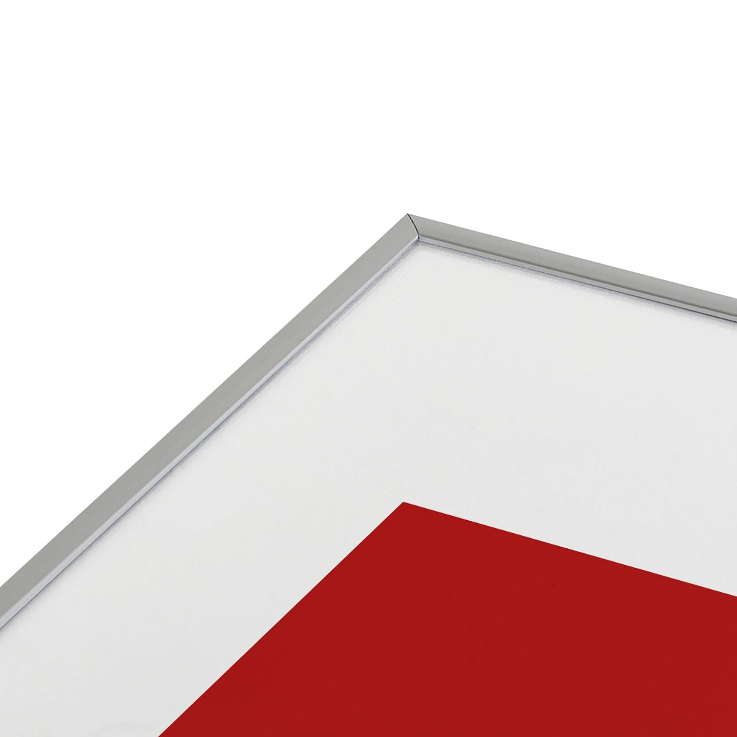 DENY Designs Gameday Red and White 1 Metal Framed Art Print