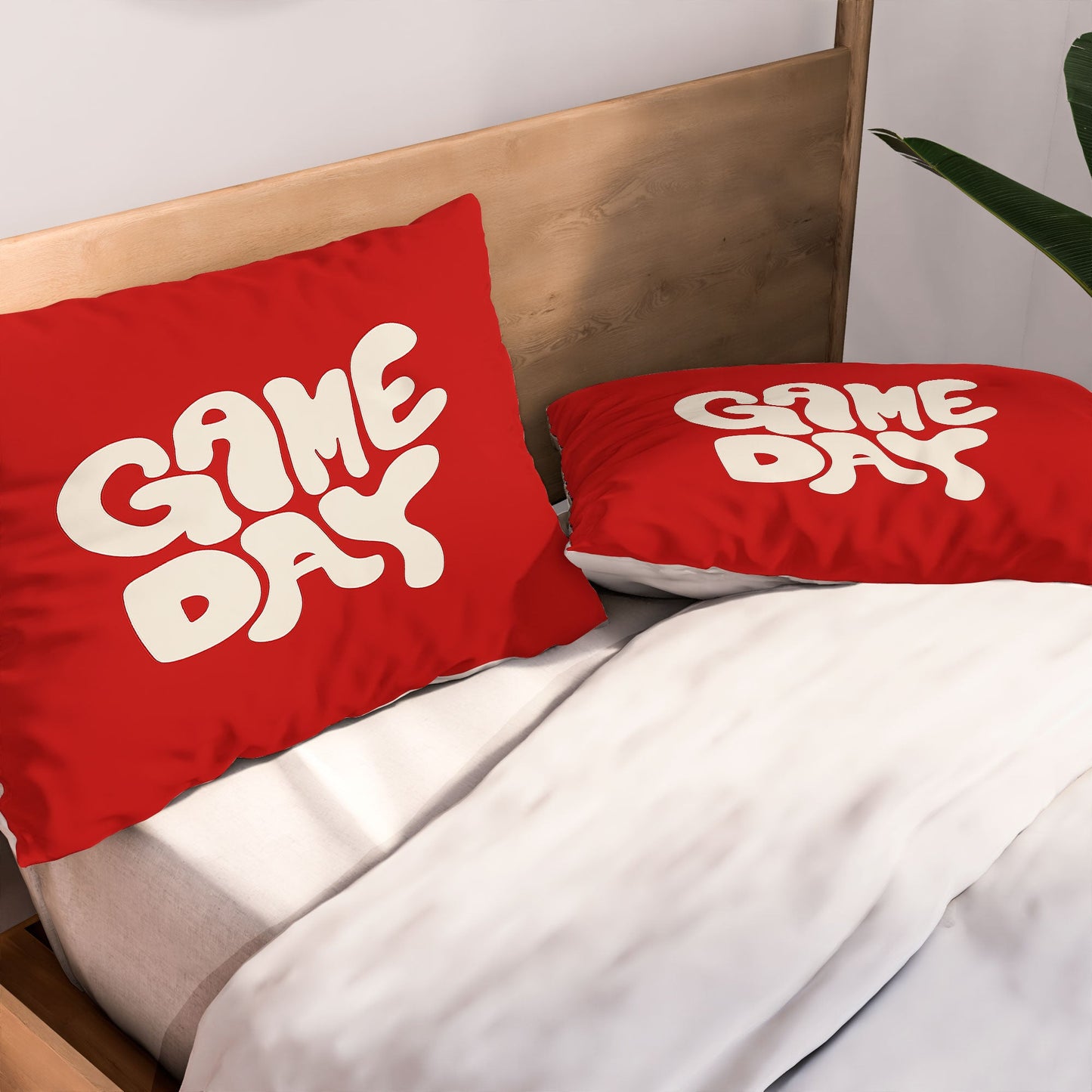 DENY Designs Gameday Red and White 1 Pillow Shams