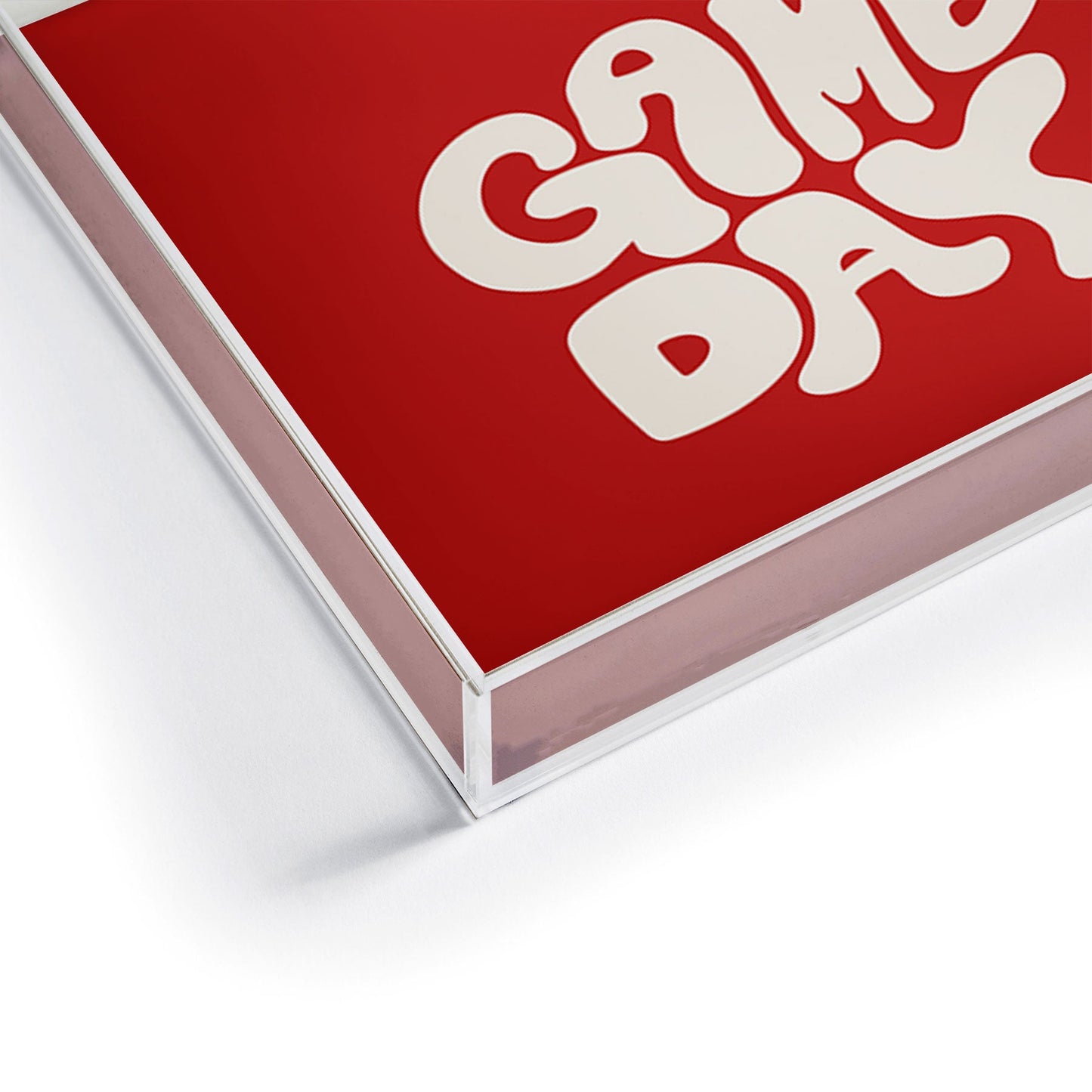 DENY Designs Gameday Red and White 1 Acrylic Tray