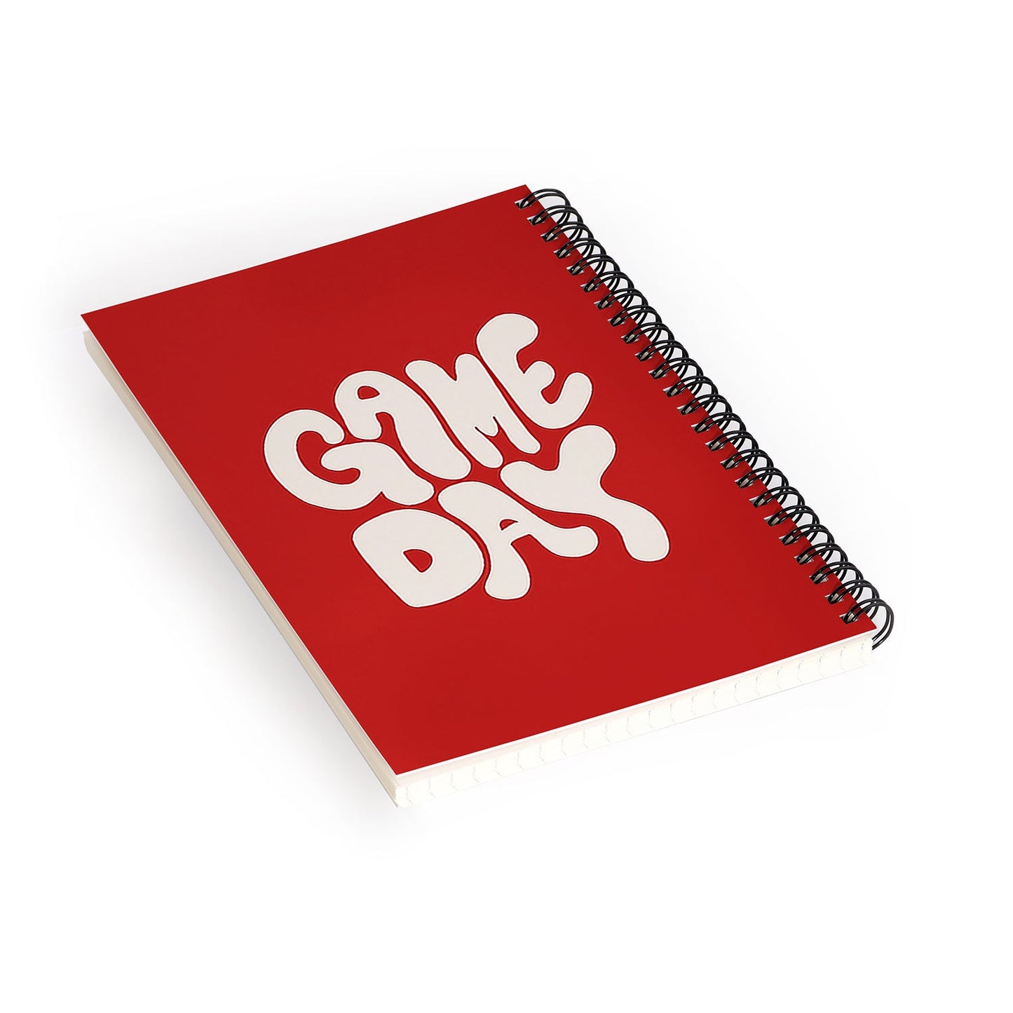 DENY Designs Gameday Red and White 1 Spiral Notebook