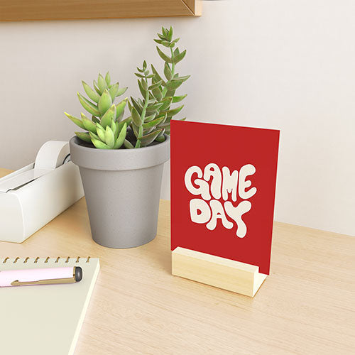 DENY Designs Gameday Red and White 1 Mini Art Print