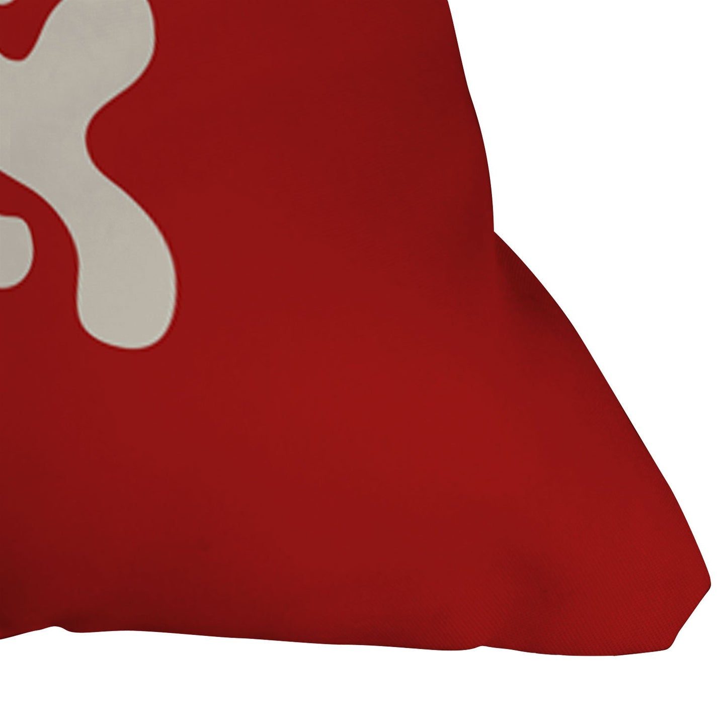 DENY Designs Gameday Red and White 1 Outdoor Throw Pillow