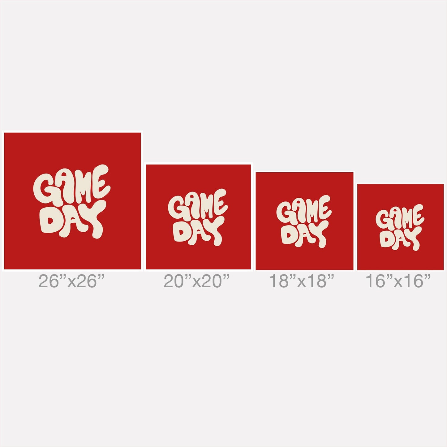DENY Designs Gameday Red and White 1 Outdoor Throw Pillow