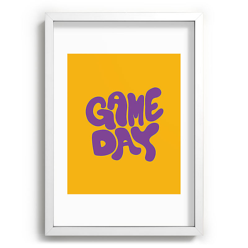 DENY Designs Gameday Yellow and Purple 1 Recessed Framing Rectangle