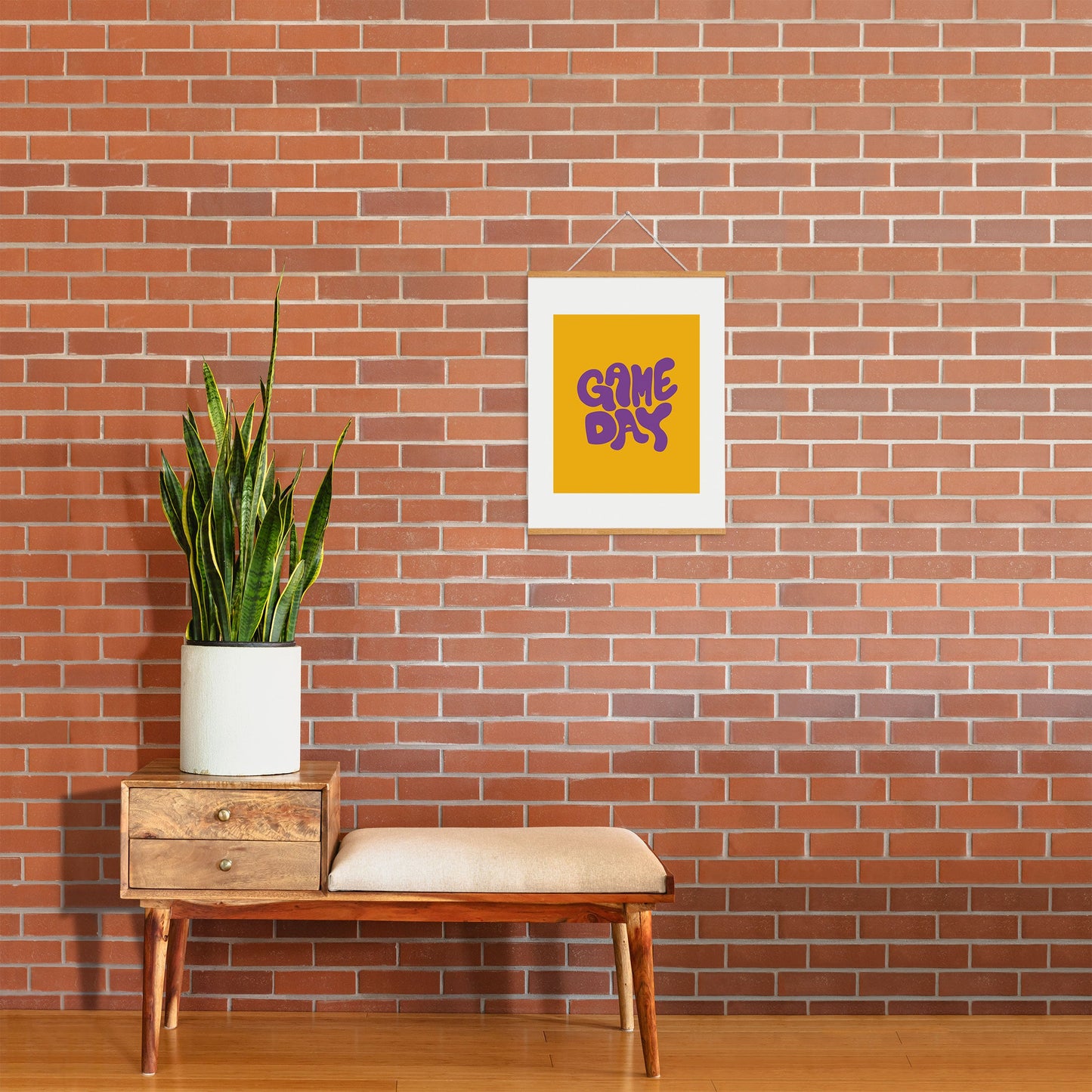 DENY Designs Gameday Yellow and Purple 1 Art Print