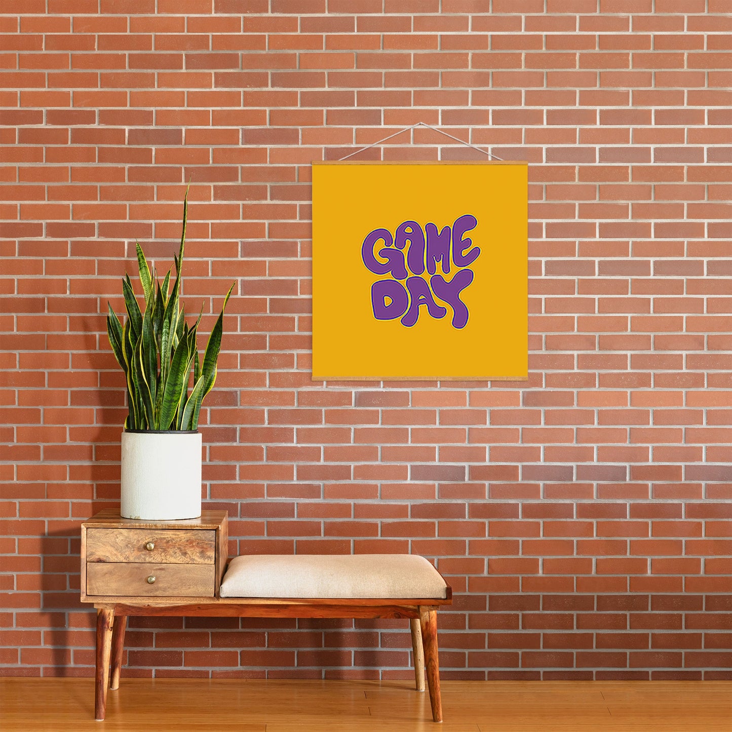 DENY Designs Gameday Yellow and Purple 1 Art Print