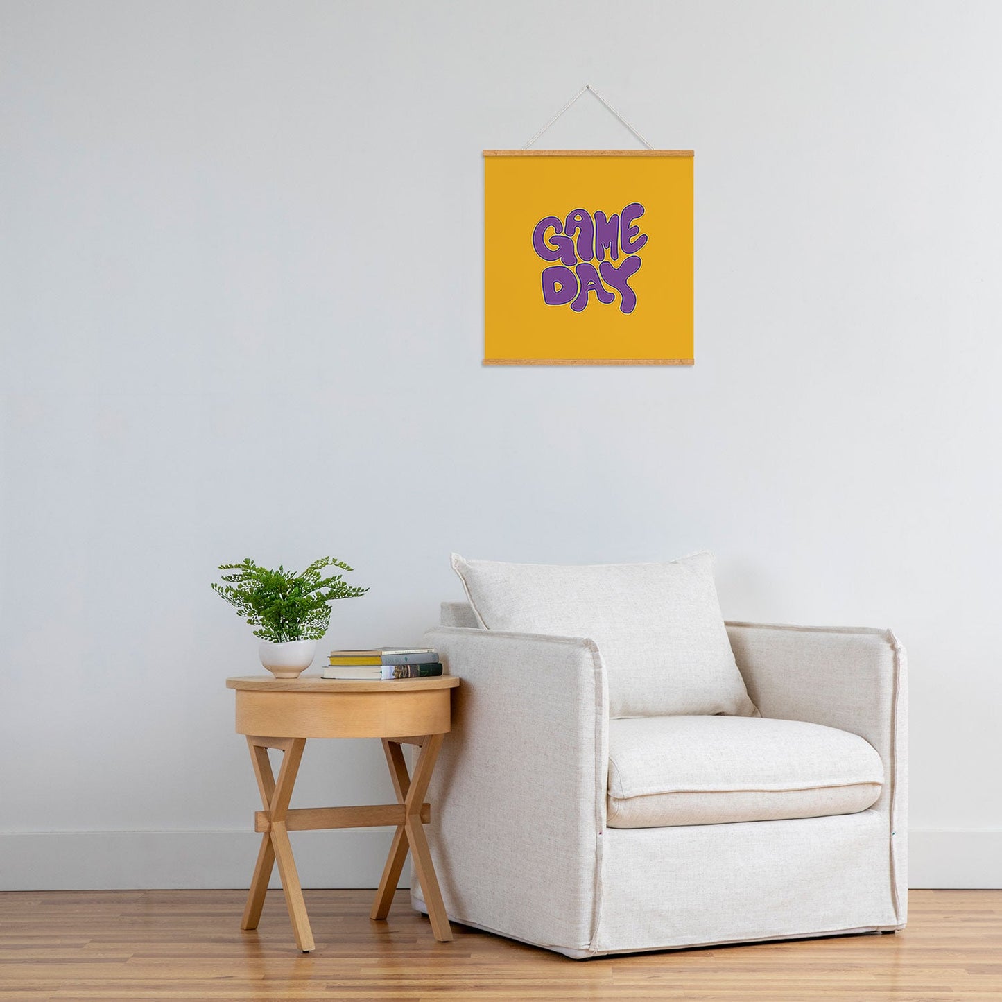DENY Designs Gameday Yellow and Purple 1 Art Print